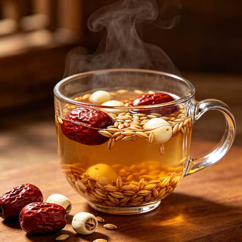 红枣莲子大麦茶