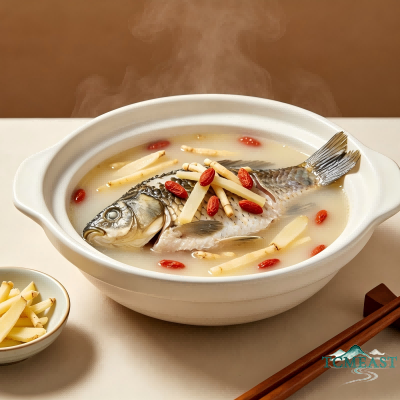 玉竹麦冬炖鲫鱼