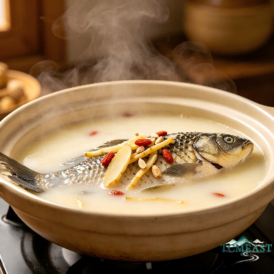 玉竹麦冬炖鲫鱼