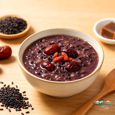Black Rice and Jujube Porridge