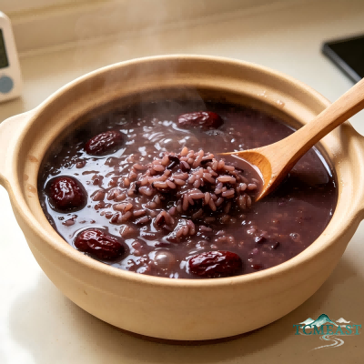 Black Rice and Jujube Porridge