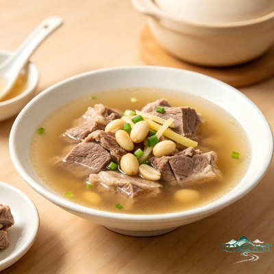 Northern Apricot Kernel and Pig Lung Soup