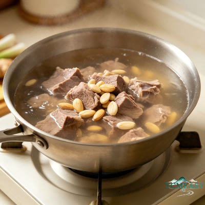 Northern Apricot Kernel and Pig Lung Soup