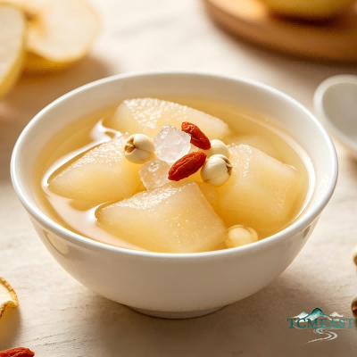 Stewed Pear with Fritillaria