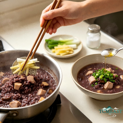 Black Rice and Chicken Porridge