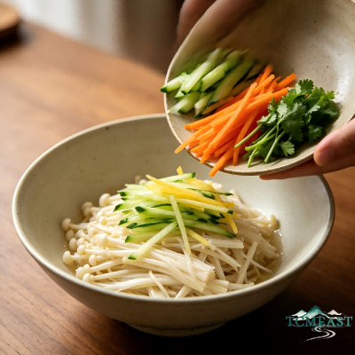 Cold Tossed Enoki Mushrooms