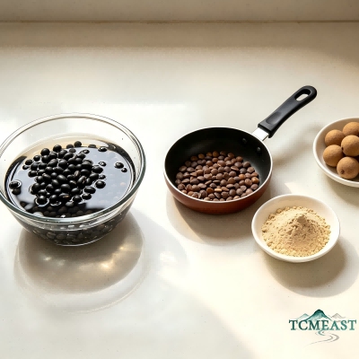 Longan, Suanzaoren and Black Bean Soymilk