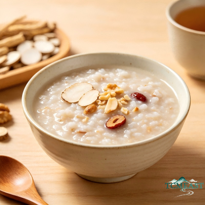 White Peony and Peach Kernel Porridge