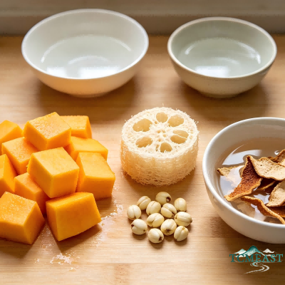Papaya and Tangerine Peel Porridge