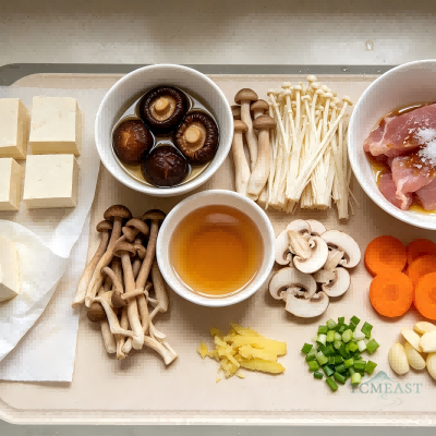 杂菌豆腐炖砂锅