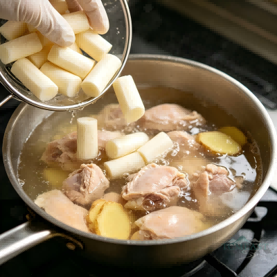 Chinese Yam Stew with Skinless Chicken Breast