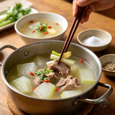 Winter Melon Stew with Skinless Duck Breast