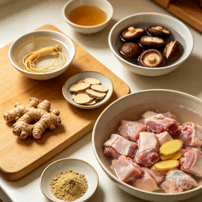 Panax Notoginseng (Sanqi) & Shiitake Mushroom Chicken Soup