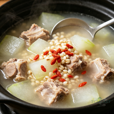 Winter Melon, Coix Seed & Pork Rib Soup