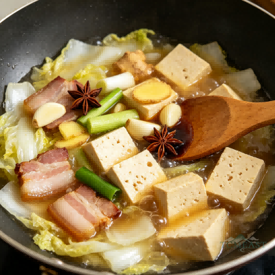 白菜炖冻豆腐