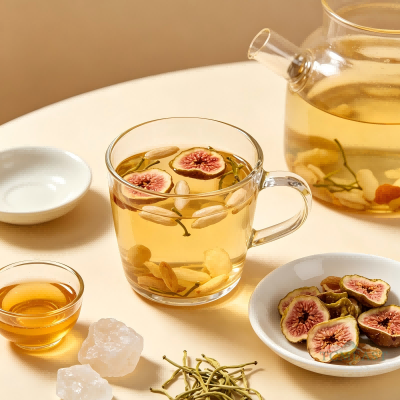 Dried Fig, Ophiopogon & Honeysuckle Tea (Wuhuaguo Maidong Jinyinhua Cha)