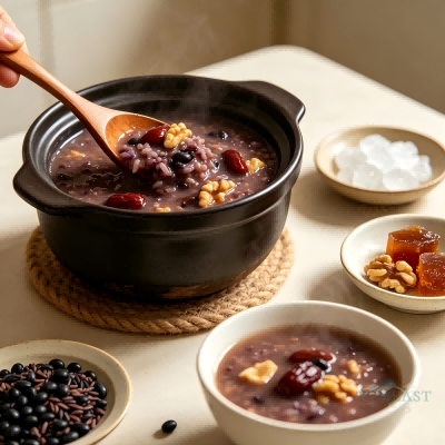 Black Bean & Purple Rice Congee