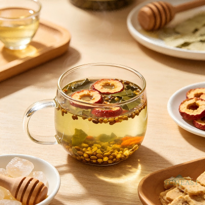 Lotus Leaf, Hawthorn & Cassia Seed Tea (He Zha Jue Ming Cha)