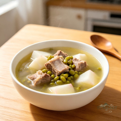 Chinese Yam, Pork Rib & Mung Bean Soup