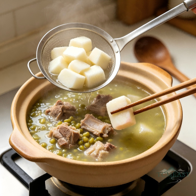 Chinese Yam, Pork Rib & Mung Bean Soup