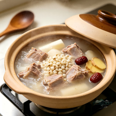 Coix Seed, Chinese Yam & Pork Rib Soup