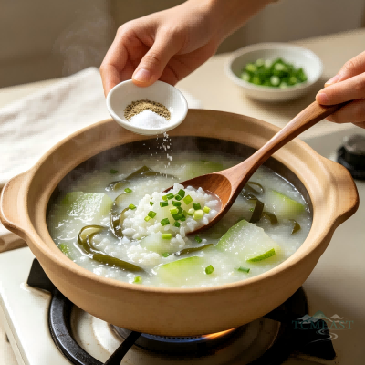 Seaweed & Winter Melon Congee (Haidai Donggua Zhou)