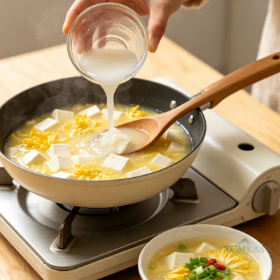 Tofu & Chrysanthemum Thick Soup (Doufu Juhua Geng)